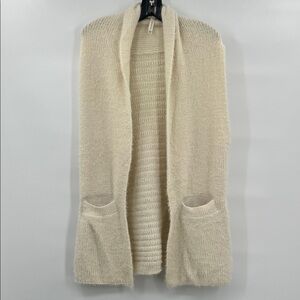 Francesca's Collections Cream Open-Front Cardigan